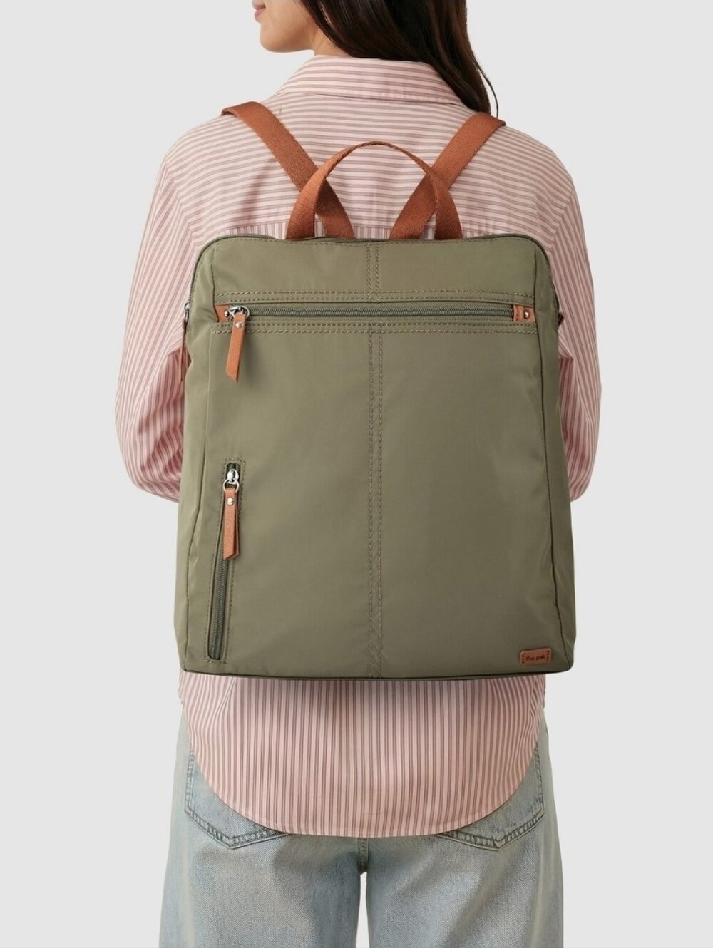 The Sak Esperato Nylon Olive Green Large Backpack